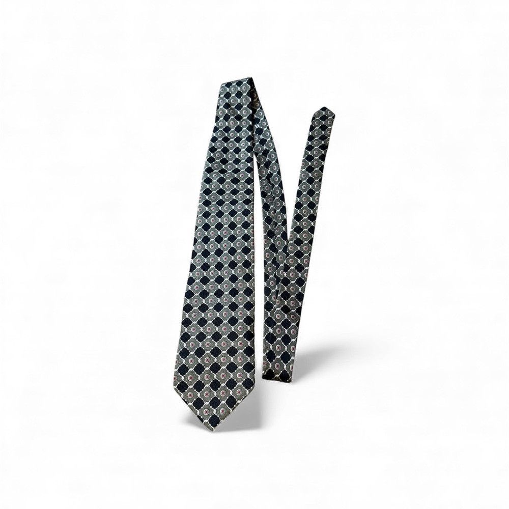 Requirements Black and Gray Geometric Tie